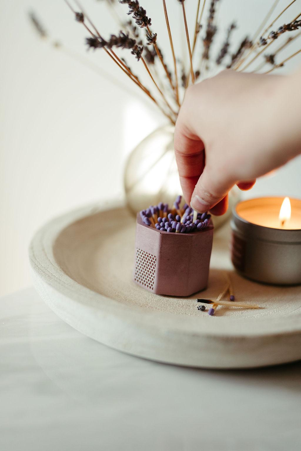 Acai + Purple Concrete Match holder