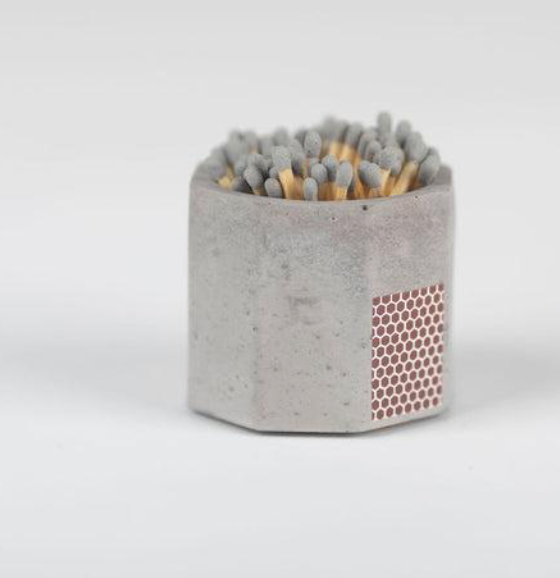 Grey Concrete Match holder