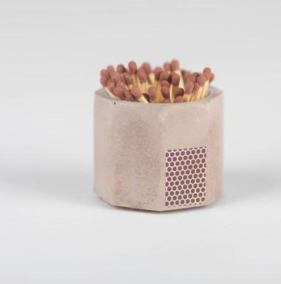 Antique Chestnut  Concrete Match holder