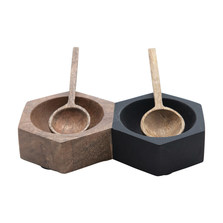 Hexagon salt and pepper dish