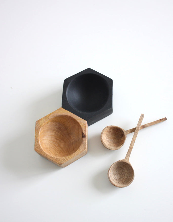 Hexagon salt and pepper dish
