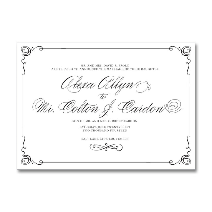 Classic Romance Wedding Invitations
