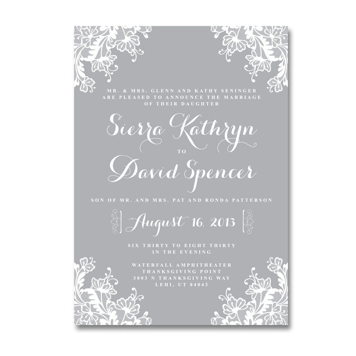 Delicate Lace Wedding Invitations