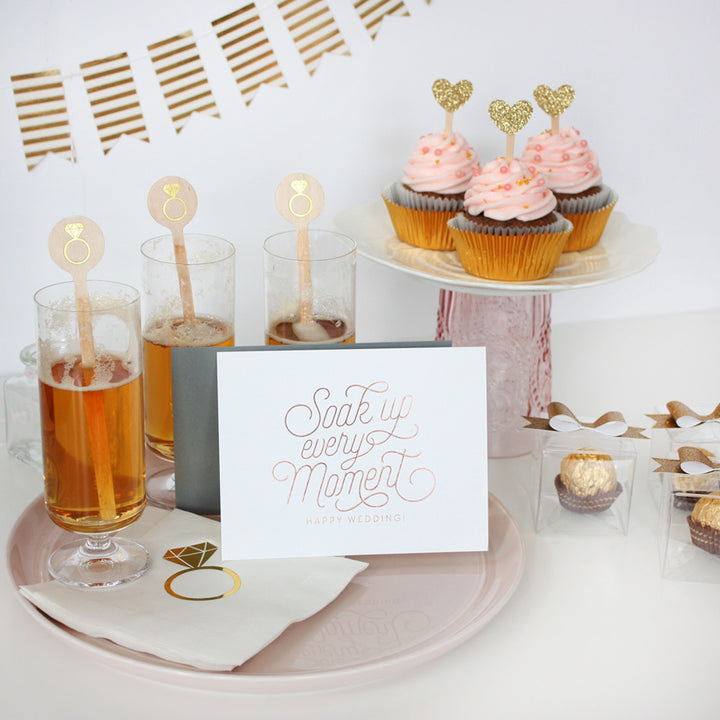 Diamond Ring Bridal Shower Stir Sticks