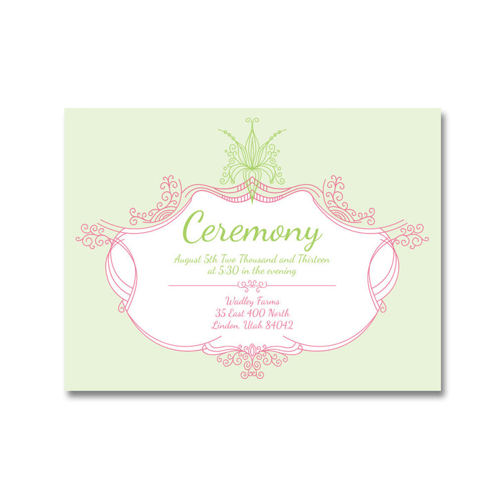Marie Antoinette Garden Wedding Invitations