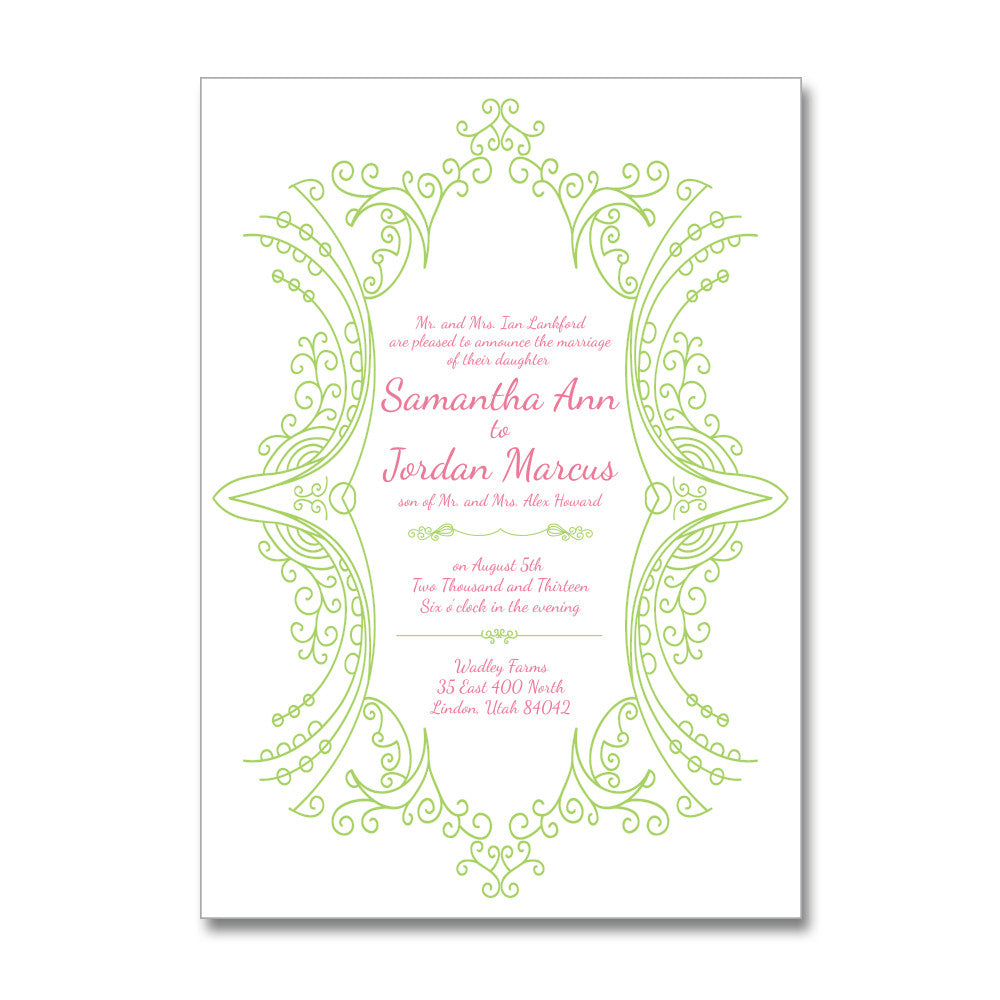 Marie Antoinette Garden Wedding Invitations