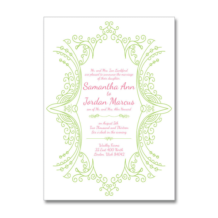 Marie Antoinette Garden Wedding Invitations