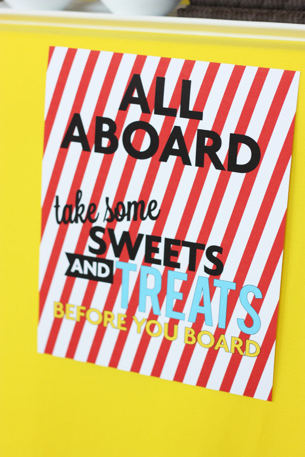 Printable Modern Train- FULL Birthday Collection