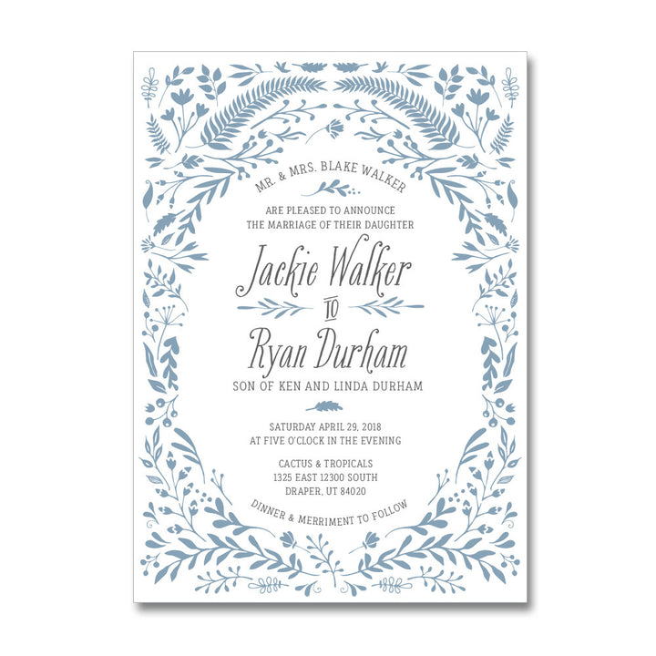 Simple Floral Wedding Invitations