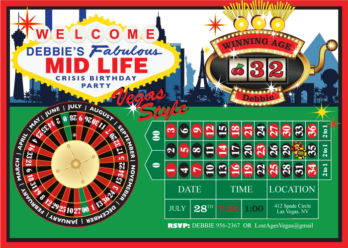 Vegas Midlife Crisis printable - Invitation by wants and wishes