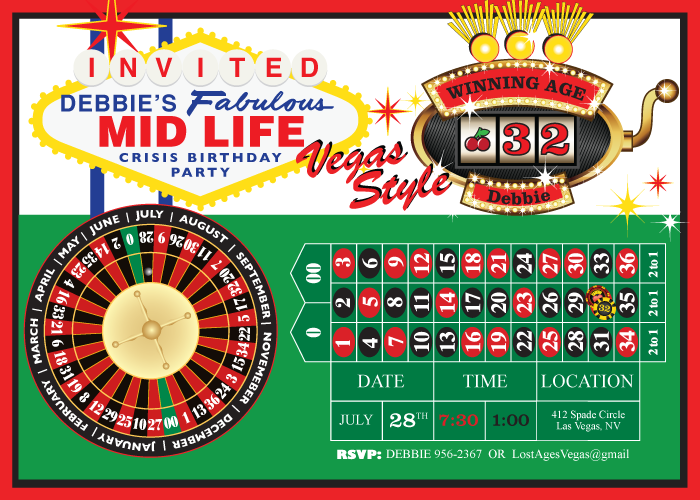 Vegas Midlife Crisis printable - Invitation by wants and wishes
