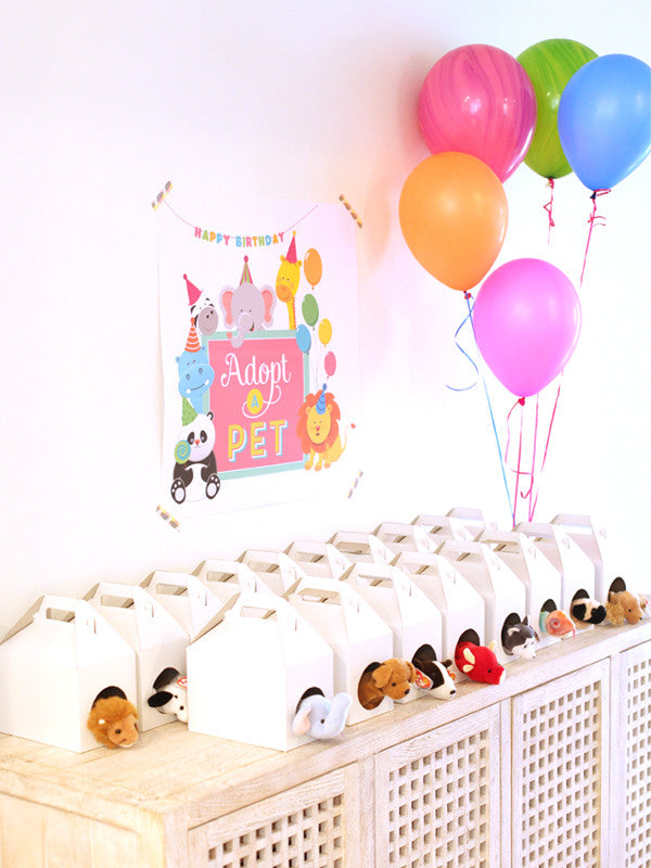 Pet Adoption - Adopt a pet printable birthday party Invitation
