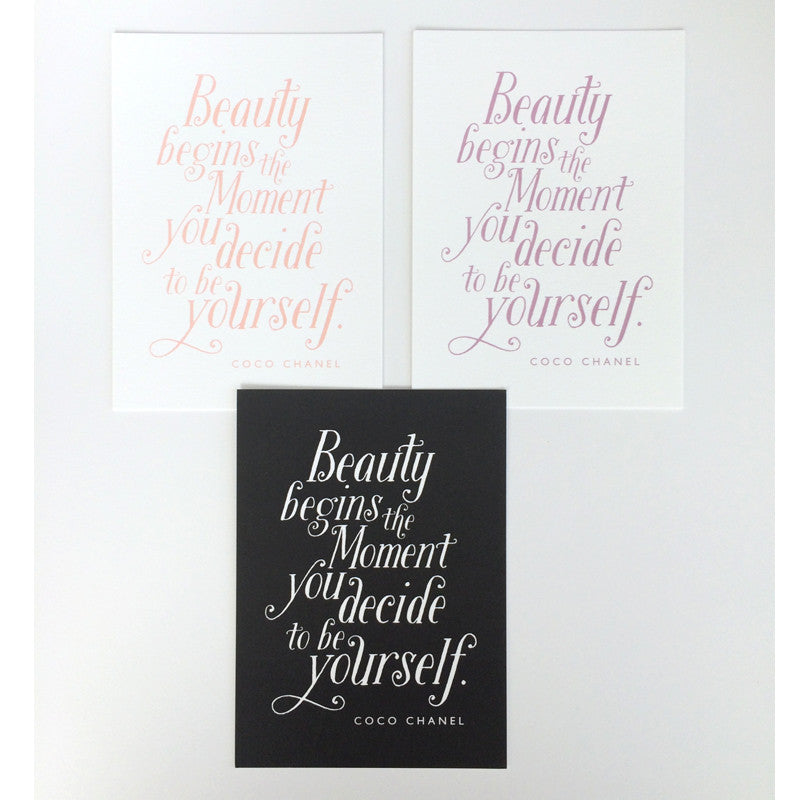 Beauty begins  Art Print