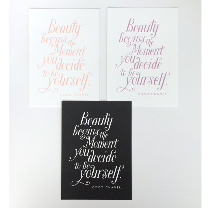 Beauty begins  Art Print