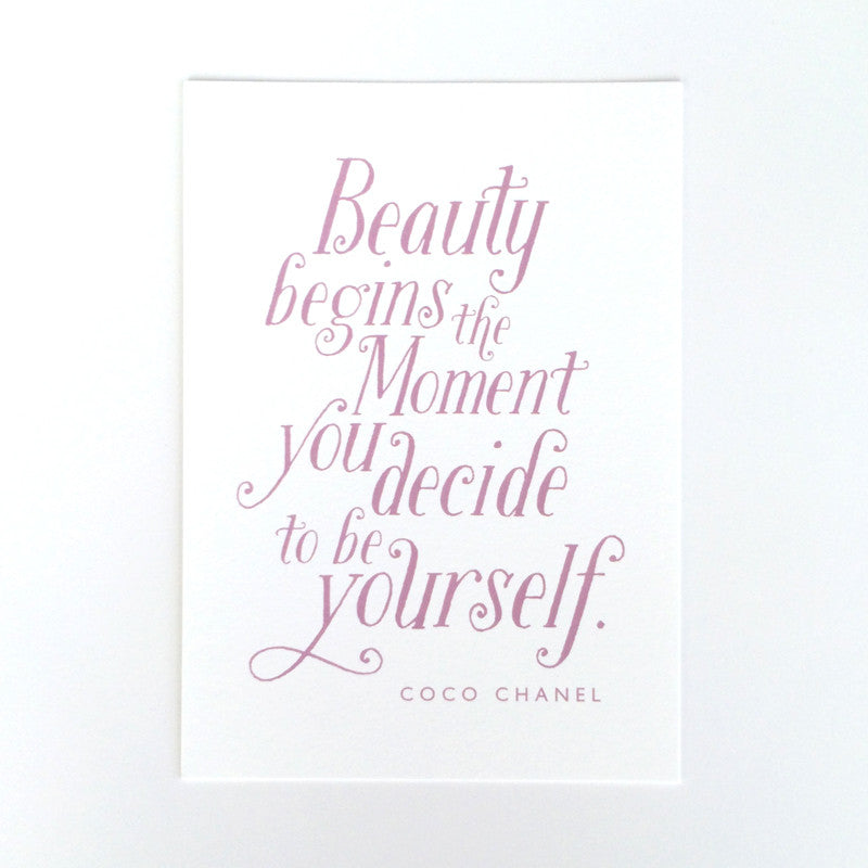 Beauty begins  Art Print