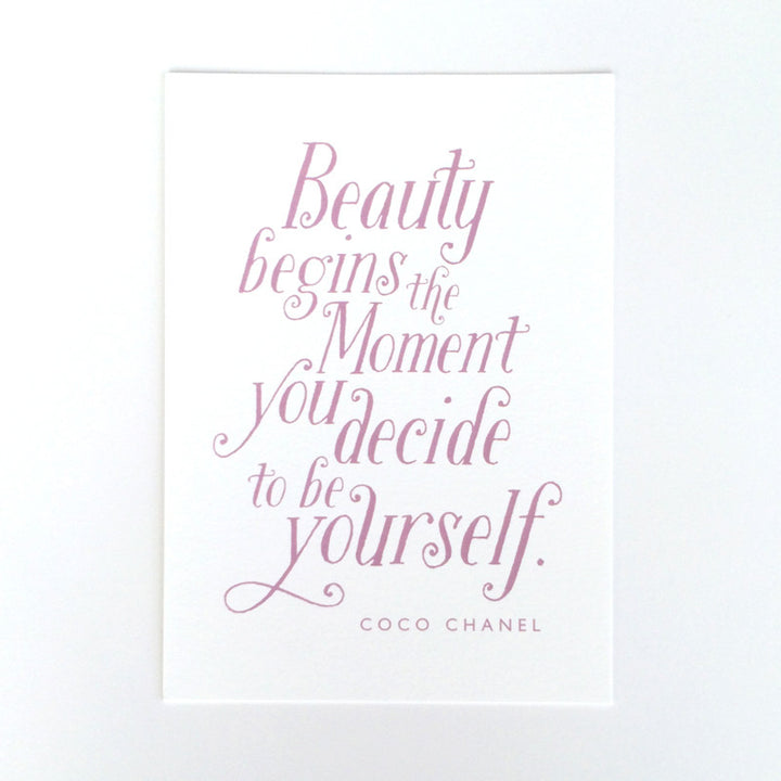 Beauty begins  Art Print
