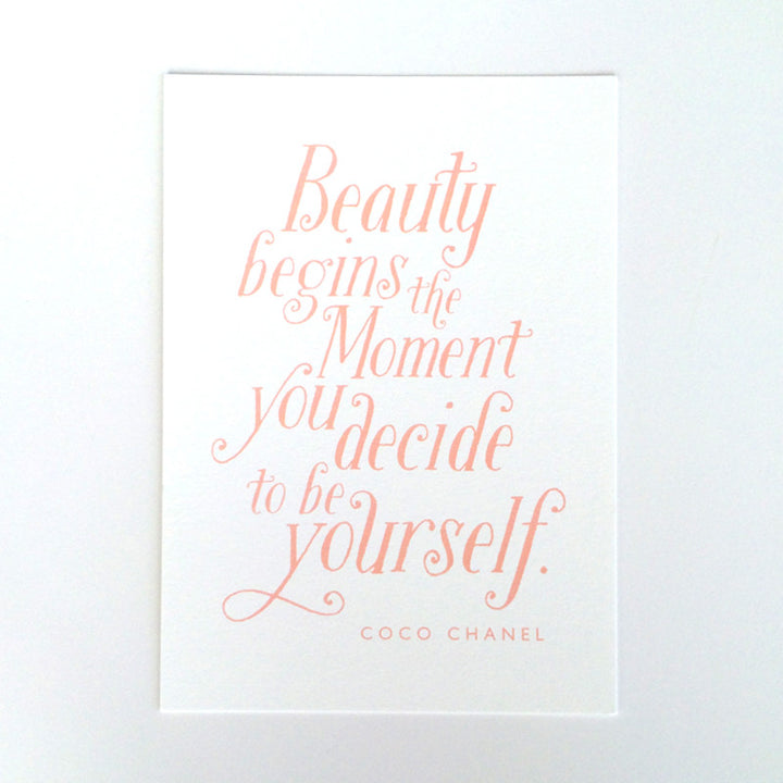 Beauty begins  Art Print