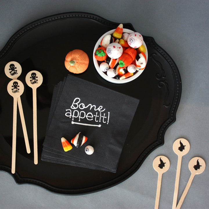 Halloween Bone Appetit Foil Napkins