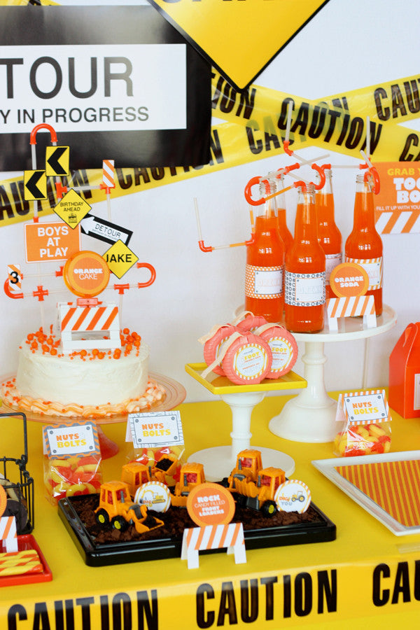 printable "I dig you" Construction Boy Birthday Party- FULL collection by Wants and Wishes