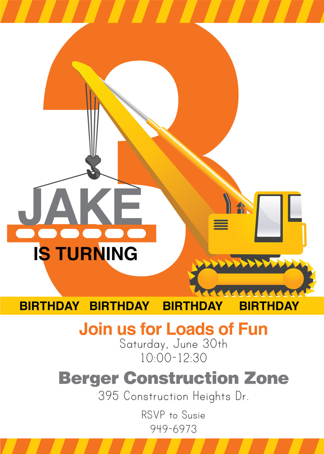 printable "I dig you" Construction Boy Birthday Party- FULL collection by Wants and Wishes