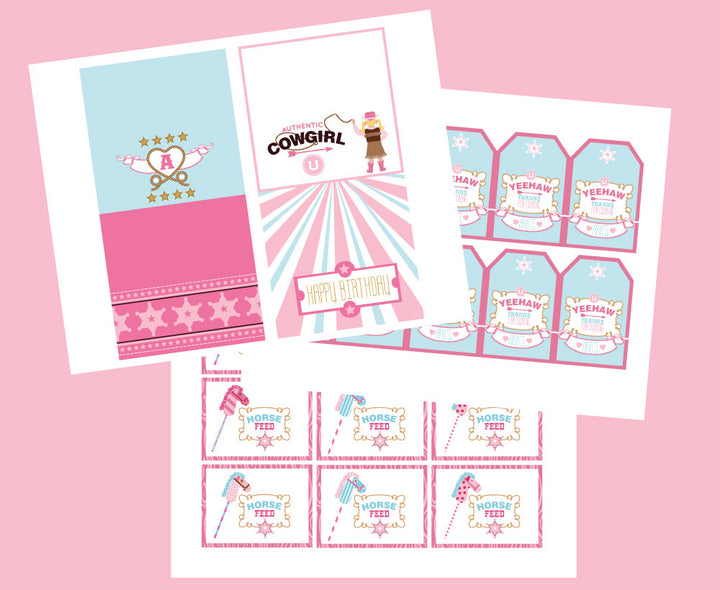Western Cowgirl printable Birthday party