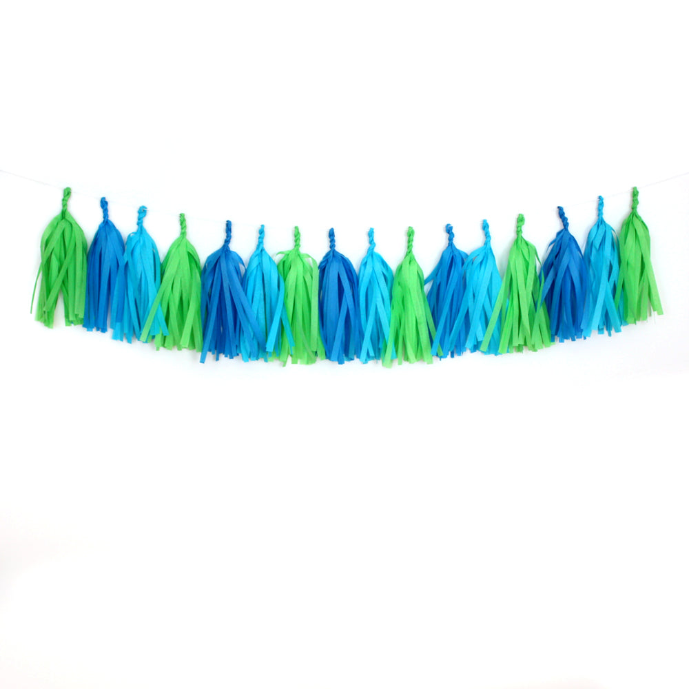 Dinosaur Fringe Tissue Tassel Garland Kit or Fully Assembled