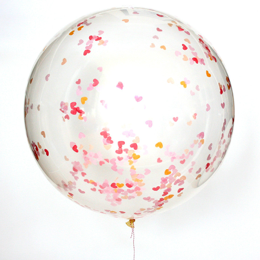Peaches and Cream Confetti Balloon
