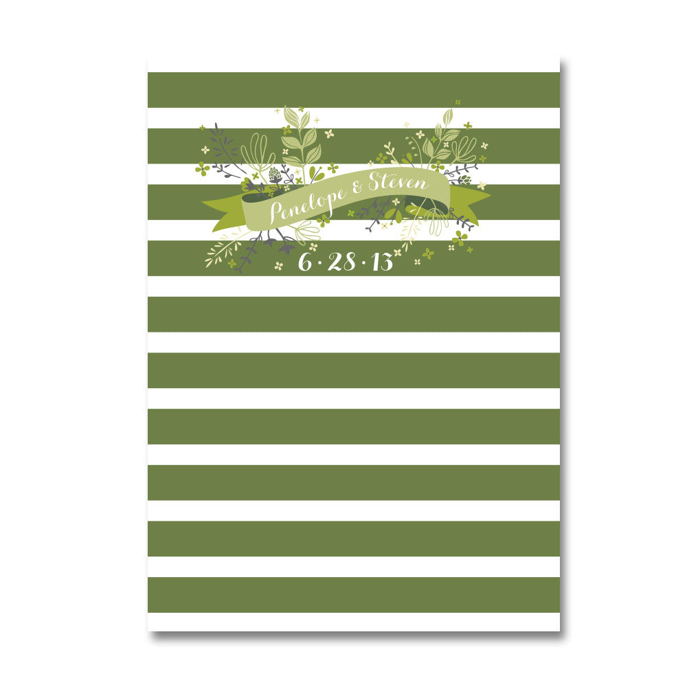 Floral Ribbon Wedding Invitations