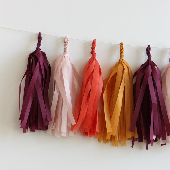 Give Thanks Thanksgiving Fringe Tassel Garland Kit or Fully Assembled
