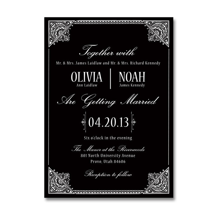 Hollywood Indulgence Wedding Invitations