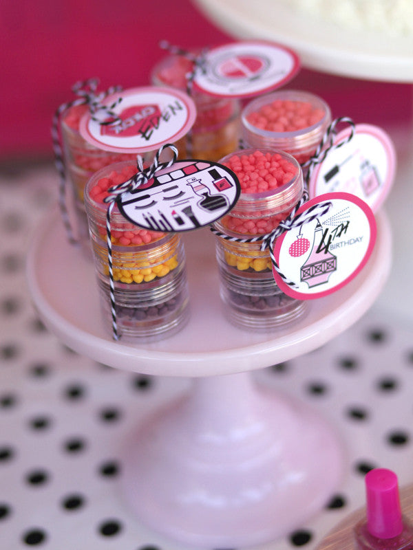 Sweet Beauty Shop Make-Up Birthday party printables