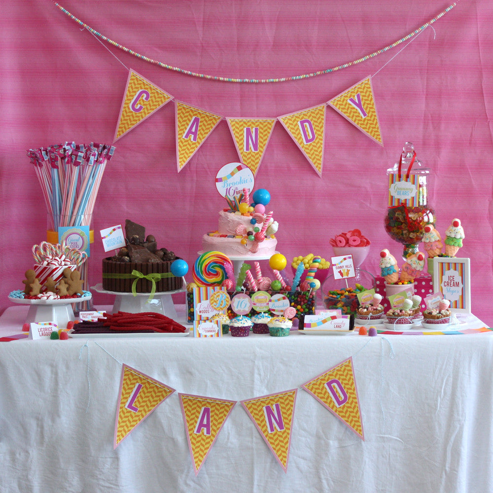 Candy Land printable Birthday Party Collection