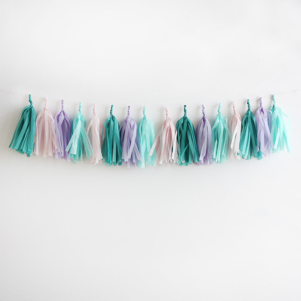 Mermaid Fringe Tassel Garland Kit or Fully Assembled