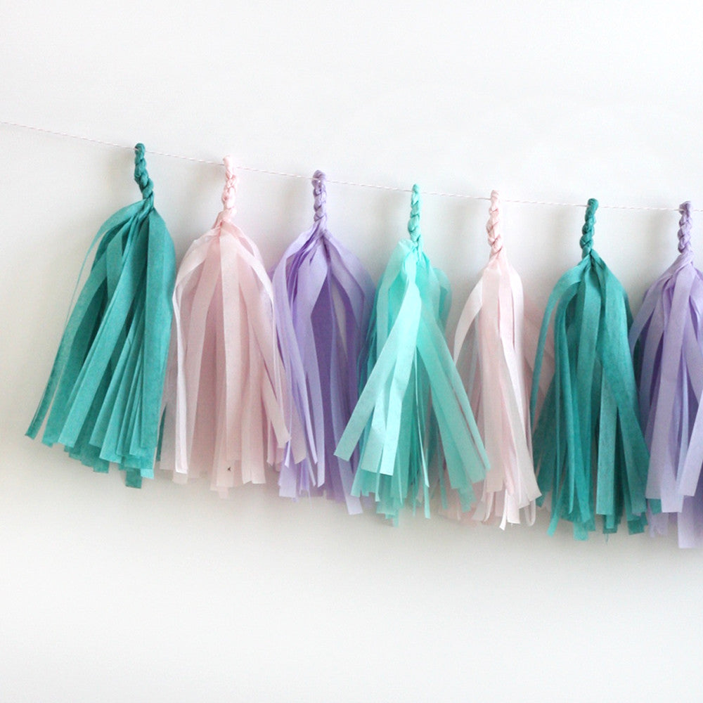 Mermaid Fringe Tassel Garland Kit or Fully Assembled