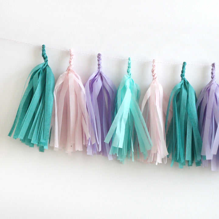 Mermaid Fringe Tassel Garland Kit or Fully Assembled
