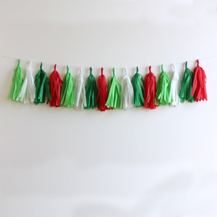 Merry Everything Christmas Fringe Tassel Garland Kit or Fully Assembled