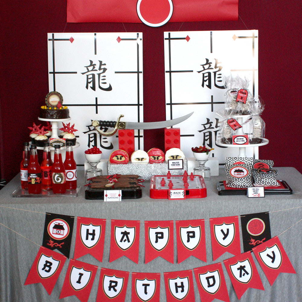Printable Ninja- FULL Birthday Party Collection