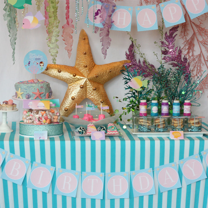 Printable Mermaid Under the Sea Invitation