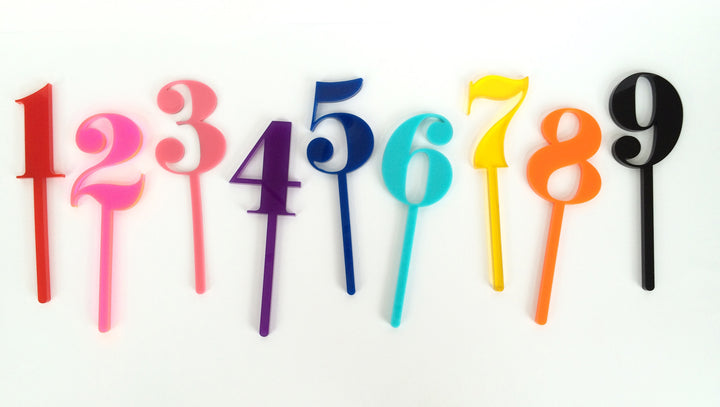 Number cake toppers