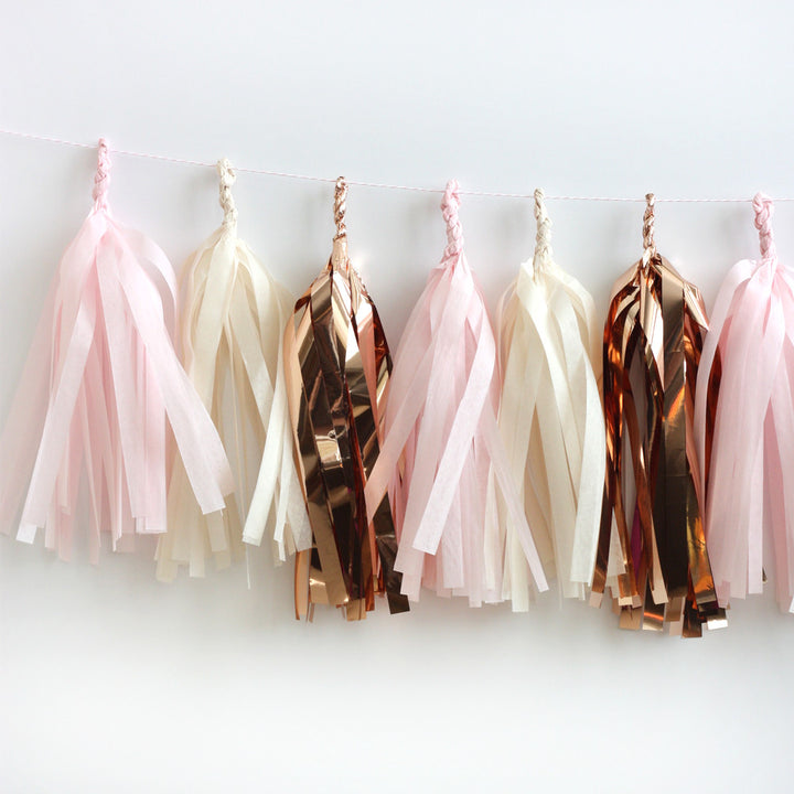 Rose Gold Fringe Tassel Garland Kit