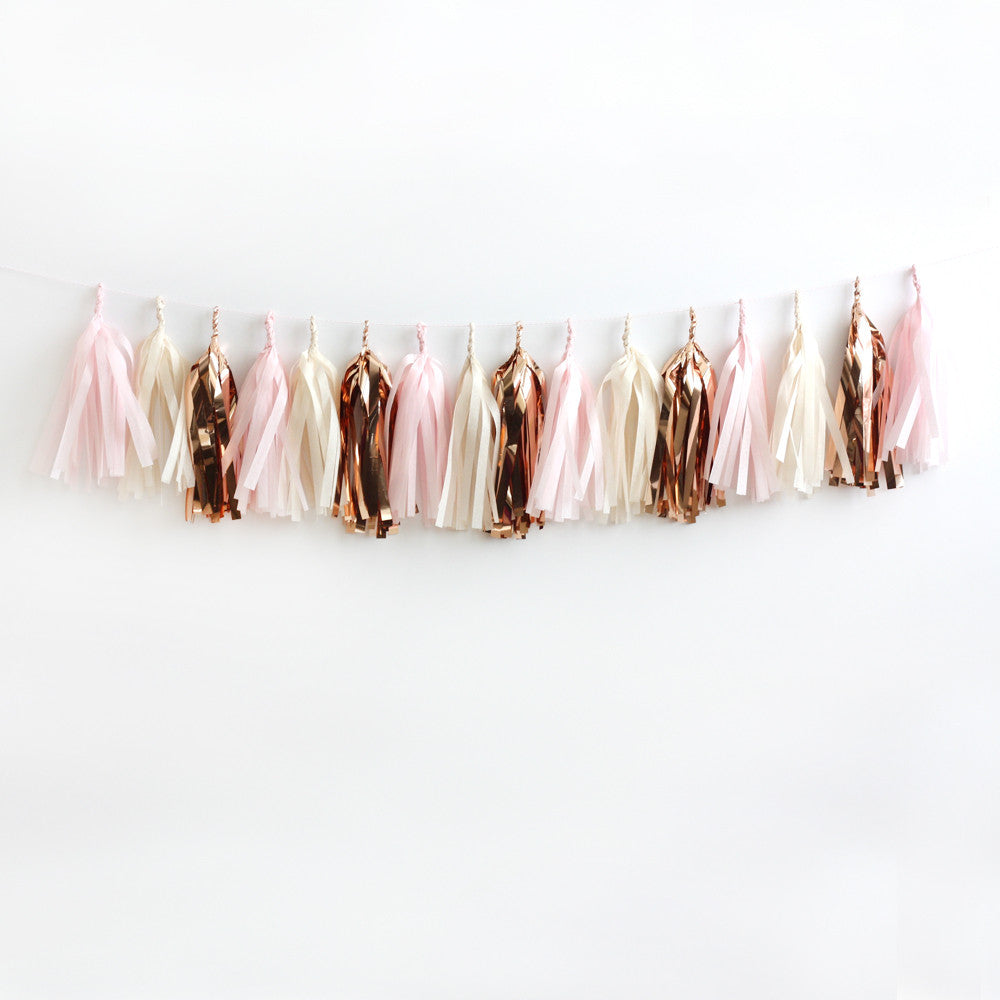Rose Gold Fringe Tassel Garland Kit