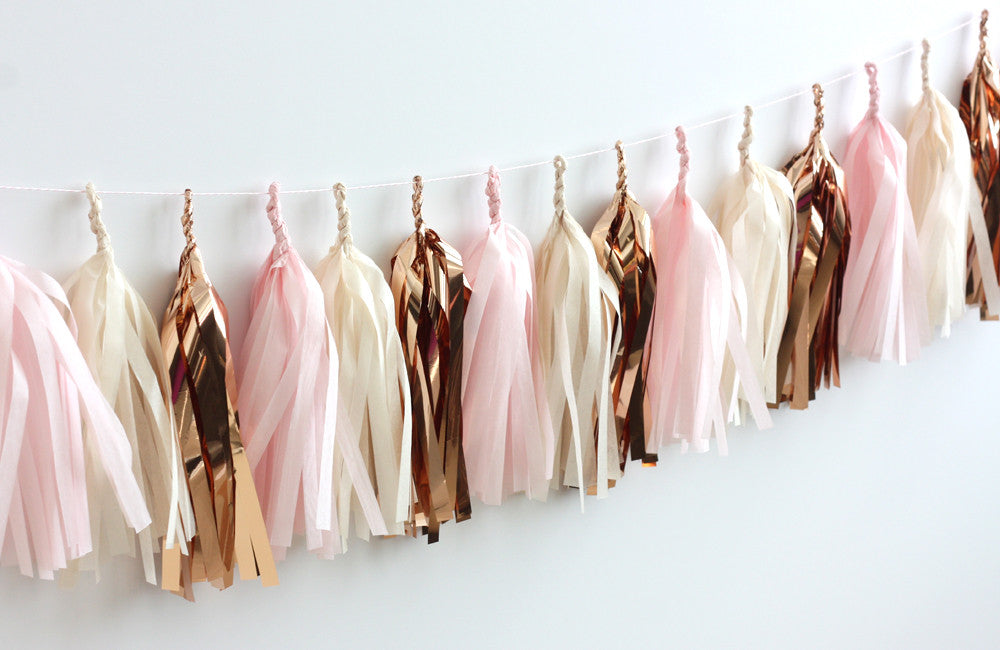 Rose Gold Fringe Tassel Garland Kit