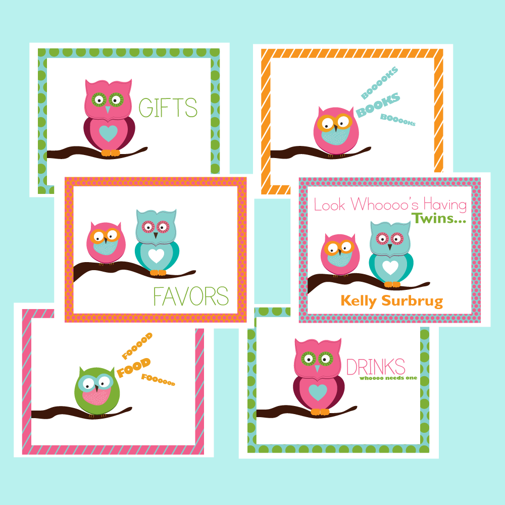 Printable Owl Favor/Treat Bag Toppers- Summer Days Owl Collection by Wants and Wishes