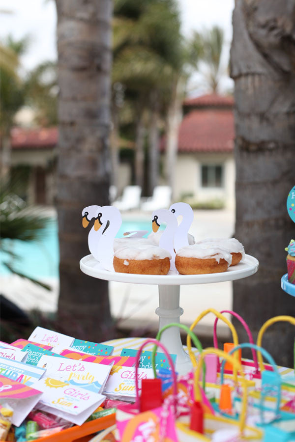 Swan Pool Float Swim Birthday Party