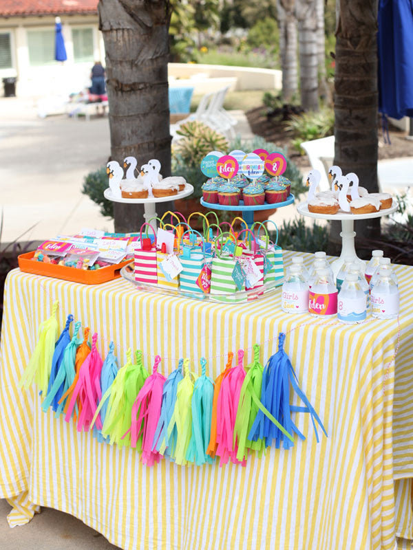 Swan Pool Float Swim Birthday Party