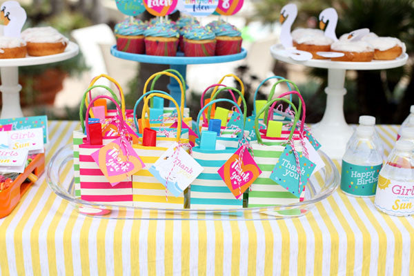 Swan Pool Float Swim Birthday Party