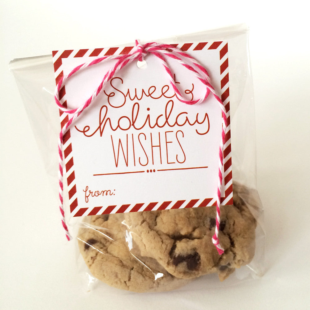 Sweet Holiday Wishes Christmas gift tag