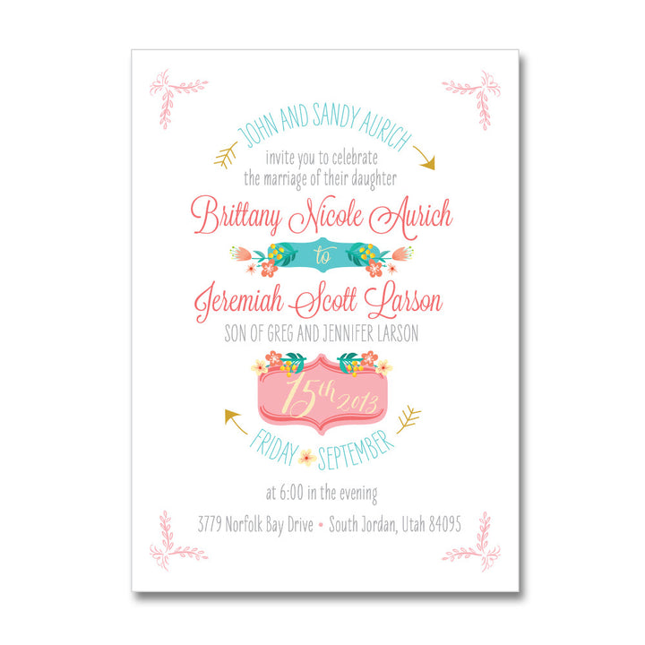 Tip Toe Through the Garden Wedding Invitations