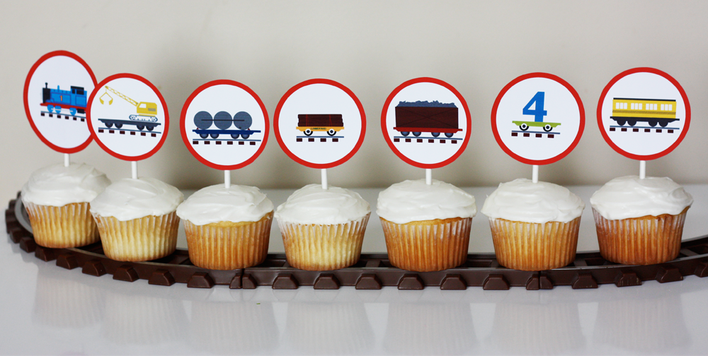 Printable Thomas and Friends Cupcake Toppers- build your own cupcake train toppers