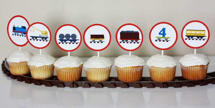 Printable Thomas and Friends Cupcake Toppers- build your own cupcake train toppers